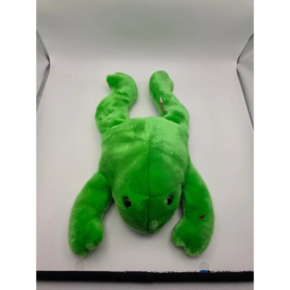Ty Beanie Buddies Legs the Frog Green Plush Stuffed Animal 2001 17 inch
